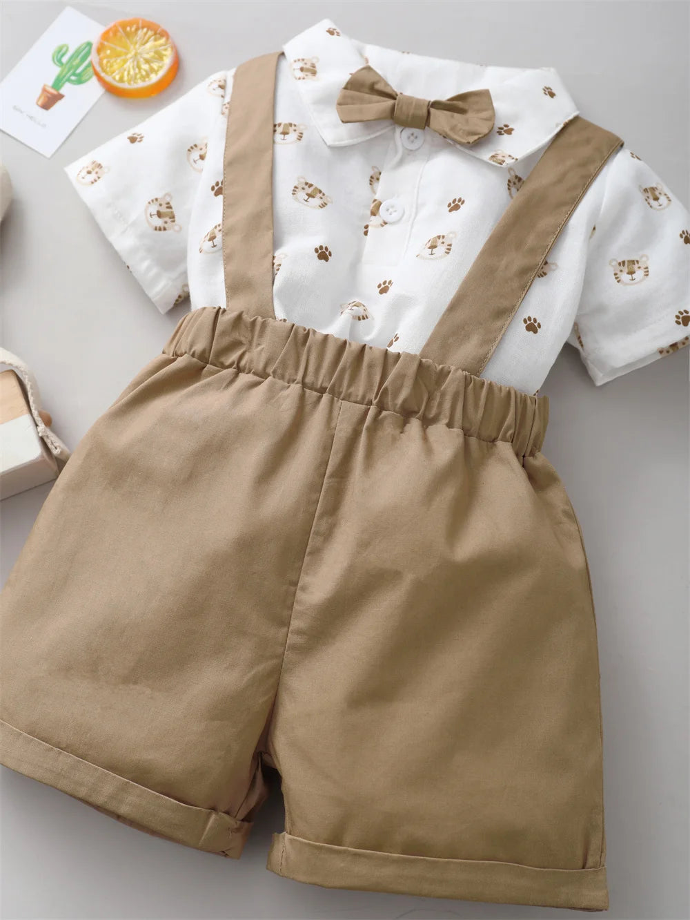Little Roar – Tiger Print Birthday Outfit for Baby Boys